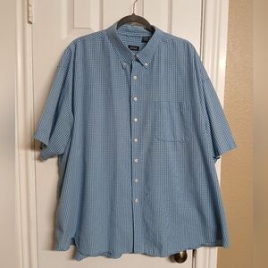 IZOD Men's Light Blue Gingham Shirt - Size 3X